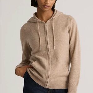 Quince Women's Mongolian Cashmere Full-Zip Hoodie -New With Tags
